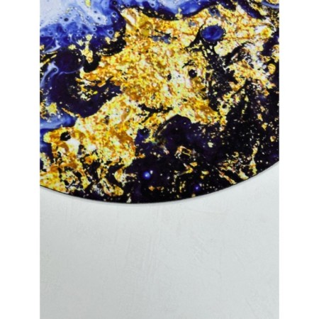 Mar moisture -drinking "Spange" 40x60 cm, pattern of lapis lazuli, oval-1