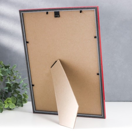 Photo frame plastic "Palette" 21x30 cm, red, with a leg-2
