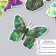 Butterflies cardboard "leaves" set 12 pcs h = 4-10 cm on magnet