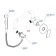 Fixer for the bidet Wasserkraft A06157, with a hygienic shower, a hose 100 cm, brass, chrome