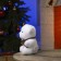 LED figure "Bear with a bow" 12 × 20 × 7 cm, phlock, batteries CR2032x2 (not complete), glow of warm white