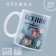Ceramic mug "Ksenia. Flowers ", 320 ml, blue color