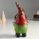 Suvenir Polystone "Santa Claus in a cap with berries, with cones on a sheet" 9x9x18.8 cm