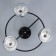 Chandelier "Drops" 3x60W E27 Black 49x49x25.5cm
