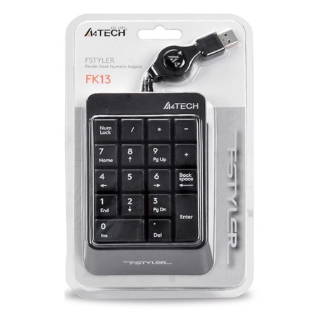 Numerical block A4Tech FSTYLER FK13 gray USB SLIM for laptop-6