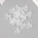Beads for creativity Plastic "Trilistic White Matte" set 30 pcs 2.2x2.2 cm