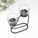 Climber Metal, glass for 2 candles "Heart" d = 2-5 cm black 12x6x17.5 cm