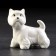 Porcelain figurine "West Heyland White Terrier, stands", 7 cm