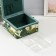Casket for needlework "Tropical leaves on green" 20x20x11 cm