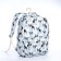 School backpack from textiles on a zipper, 3 pockets, pencil case, blue color