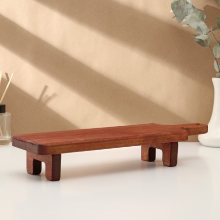 Defense board for feeding and serving with a handle, on legs, 38 × 10 × 6 cm, birch-2