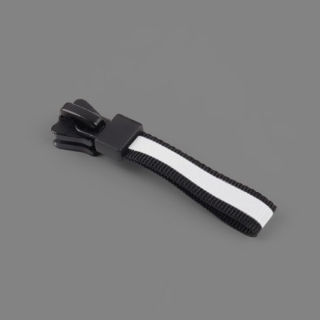 The castle automatic reflective for the zipper "Tractor", No. 8, 10 pcs, black color-2
