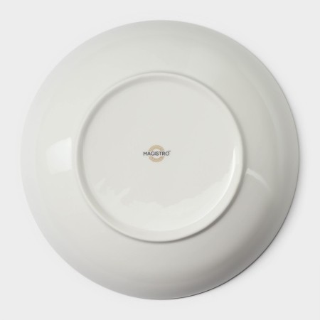 Porcelain deep porcelain Magistro "La Perle", 1 l, d = 22.5 cm, white color-4