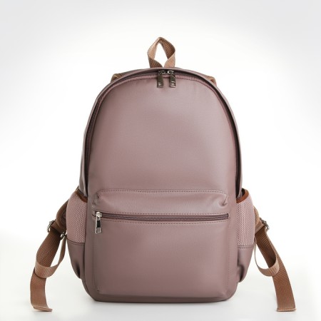 Women's backpack of artificial leather on the zipper Textura, color gray color-4