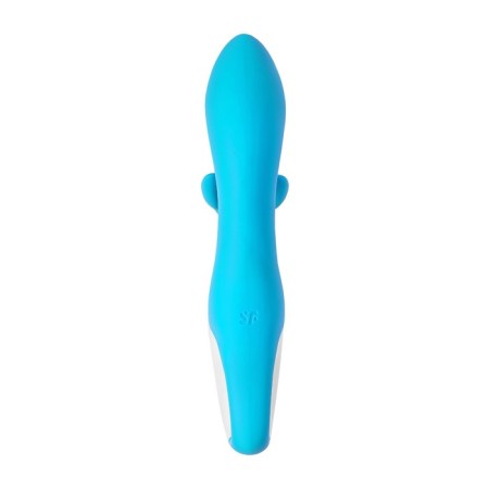 Unrealistic vibrator Satiffyer Embrace Me, silicone, blue color-11