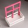 Wooden Kashpo 25 × 18 × 30 cm "Bouquet under the window", with a handle, white pink