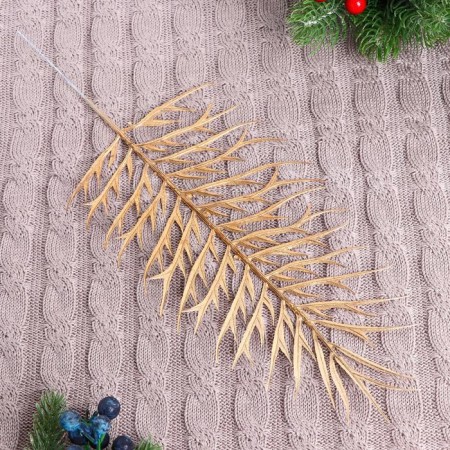 Decor shine "Branch of Iglitsa" 12x28 cm, mix (gold, silver)