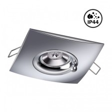 The lamp is built -in moisture -proof Novotech. Water, 50W, GU10, 37.5x98x98 mm, color chromium