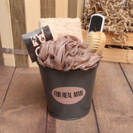 Set of Gift Ethel "For Real Man" towel and accessories