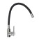 Accoona A48104F kitchen mixer, single -leaf, with nut, stainless steel, black/satin