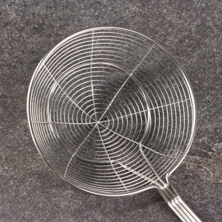 A colander-sytoos with a wooden handle 39cm, diameter13cm, depth 4.5cm-3