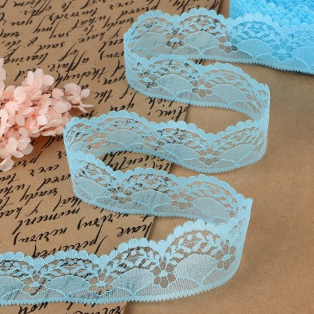 Capricon lace, 40 mm × 10 ± 1 m, blue color