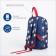 Baby backpack on lightning, 2 external pockets, blue color