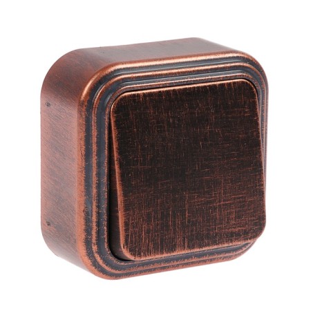 Switch "Elect" VA 16-131-hm, 16 a, 1 key, outer, black color for copper