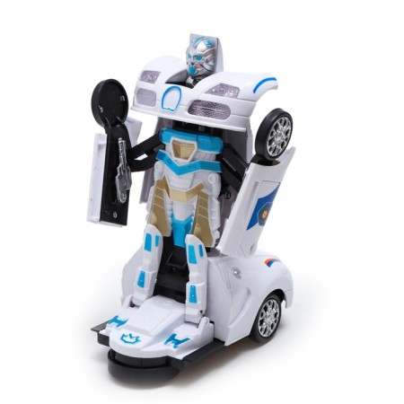 Police robot, transformed, light and sound effects-4