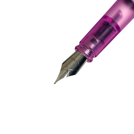 Fright pen Parker Vector XL F21, lilac metal, feather F, stainless steel, gift box.-3