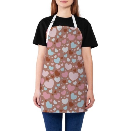Apron kitchen with a photo print "Love bubbles", adjustable, size OS