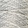 Knitting cord 100% polyester with a lurex 1 mm cylinder, 75 ± 10 g, 200m, 02-milk+silver