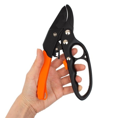 Contact secaterator, 11 "(28 cm), with a ratchet mechanism, plastic handles, a teleflone ​​blade-3