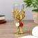 Climber Plastic, glass for 1 candle "rose" glass on the leg gold 13x6x6 cm