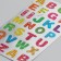 Plastic sticker "Digices/letters" mix 9.5x17.5 cm