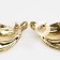Earrings Metal "bend" wave, color gold