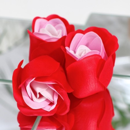 Soap roses, three -color, set of 6 pcs.-5