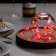 Garland “thread” 2 m dews with nozzles “heart”, IP20, silver thread, 20 LED, red glow, 2 modes, AAX2