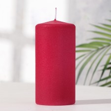 Candle - cylinder, 6x12.5 cm, 35 hours, 275 g, ruby ​​velvet