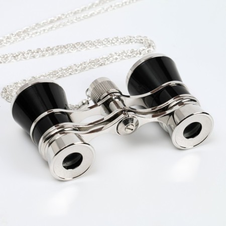 Theater binoculars 3x25 is chrome, black color-3