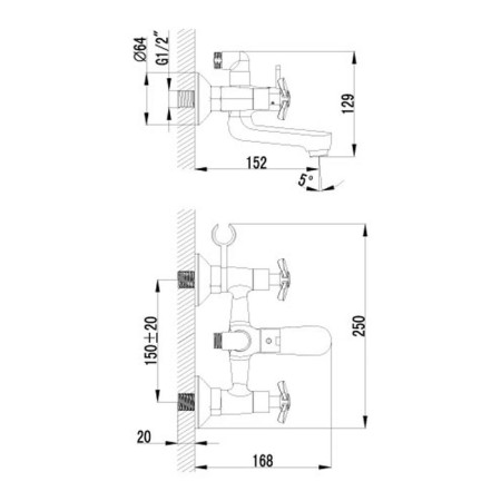 Lemark Partner LM6542C bath mixer-1
