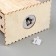 Christmas tree toy "House with windows", from batteries, glow warm white