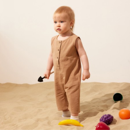Minaku without sleeves kites, beige color, size 68-74-2