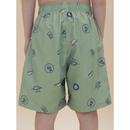 Bathing shorts for a boy, height 140 cm, green color-2