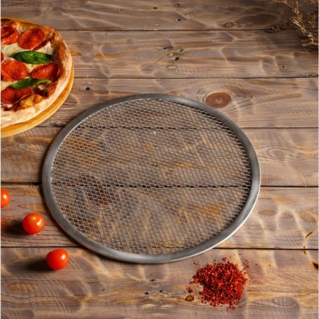 Pizza baking uniform, d = 28 cm, silver color-5