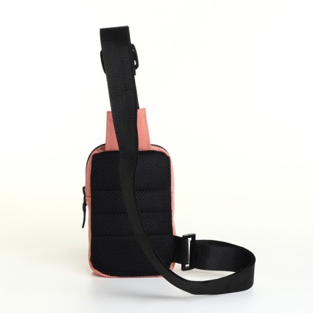 Women's sling bag from textiles, pink color-1