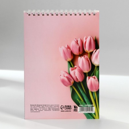 Notepad A5.40 liter on the crest, the cardboard of the "wonderful spring"-4