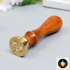 Printing for wax with a wooden handle 