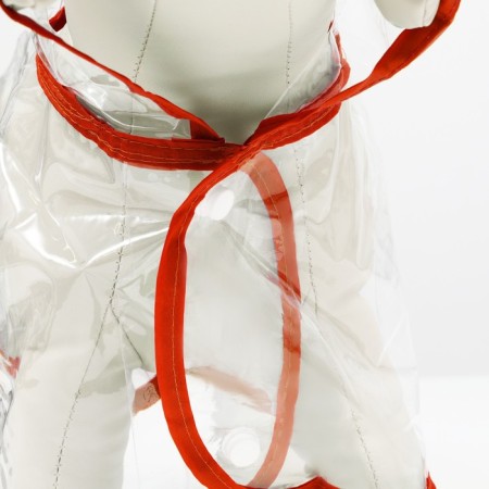 Dog raincoat, size M (DS 26, OG 38-41, Osh 40 cm), red-7