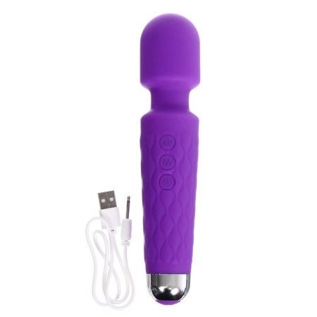Massage vibrator, 20 frequencies, 16 modes, 20.4 × 4.2 cm, purple-6